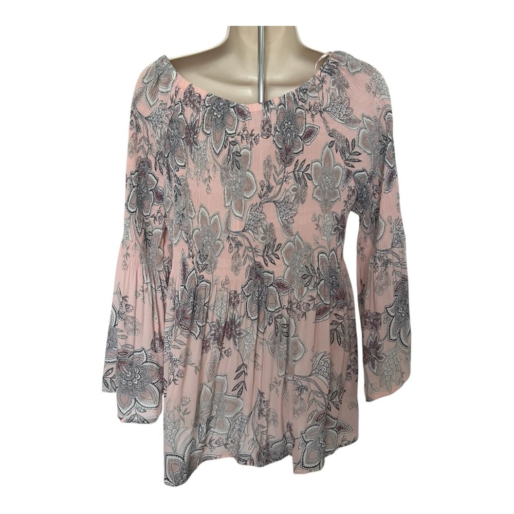 Spense Floral Paisley Pink Women's Top - Picture 2 of 6